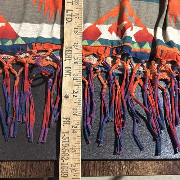 Vintage Denim & Supply Ralph Lauren Southwestern fringe Aztec shirt - Picture 9 of 10